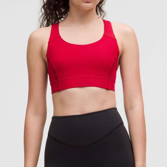 [NWT] Lululemon Power Through Bra Crimson Red Medium Support B/C Cup - Sz 6 - Picture 14 of 16
